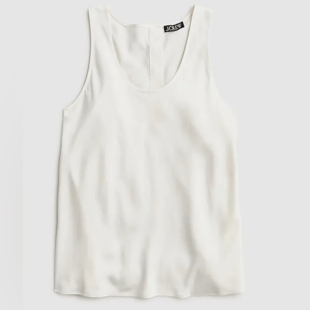 J crew Sleeveless shell top in everyday crepe ivory - XL
